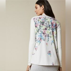 Ted Baker Women’s Miyyaa Decadence Woven Open Front Cardigan Cream Floral Size 1
